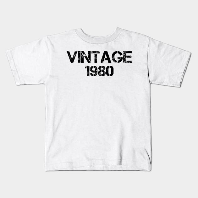 Vintage 1980 Kids T-Shirt by silentboy